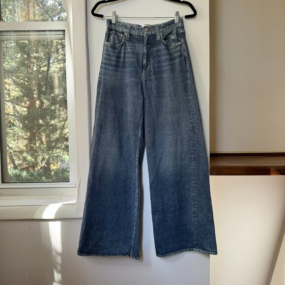 Rag & Bone Miramar Sofie Wide Leg Pant Sweatpant Jeans Kimber Blue 25 - Picture 10 of 12